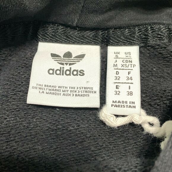 Adidas Golf Pullover Hoodie Sweatshirt XS Womens Black Kangaroo Pockets Big Logo - Picture 5 of 10